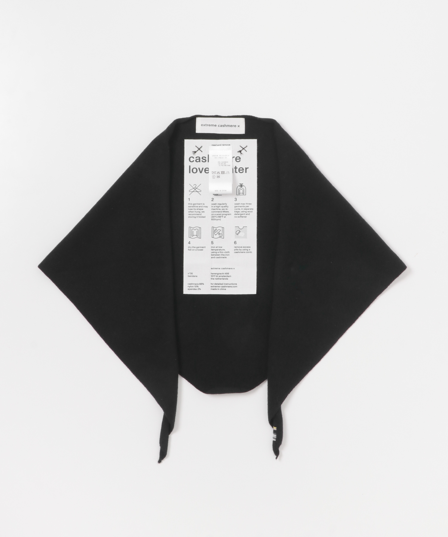 Extreme Cashmere　bandana raven -